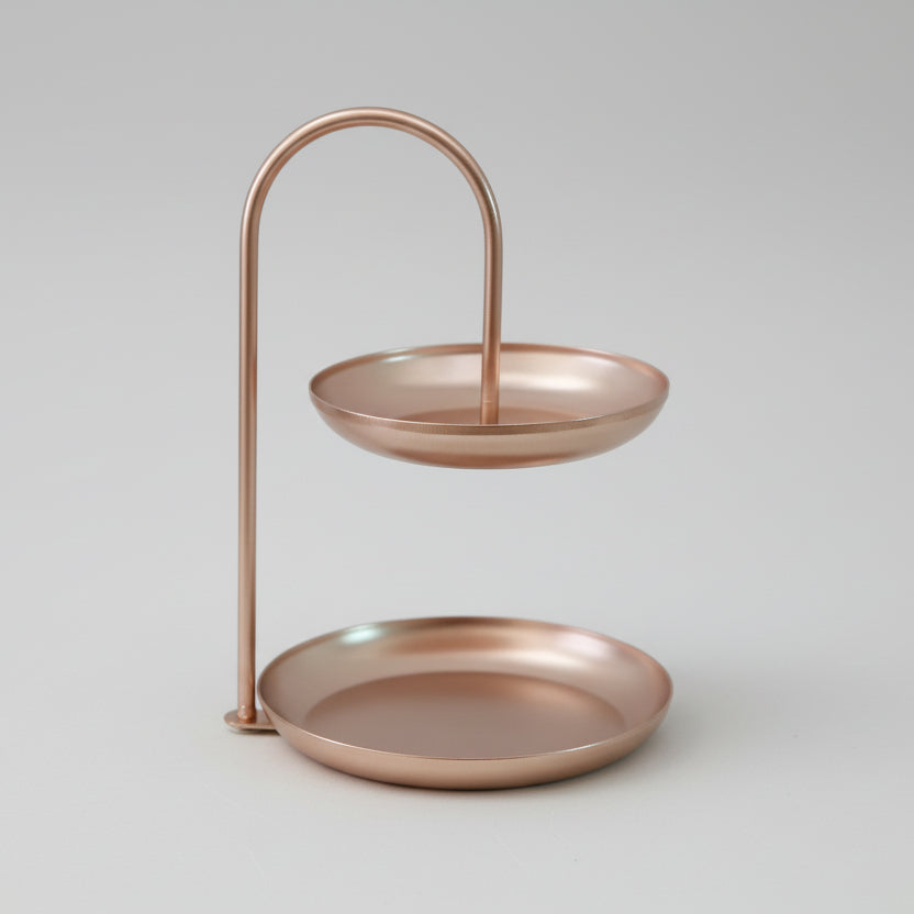 Bandeja de Ferro Minimalista para Decoração e Organização Mesa Lenogue Bronze