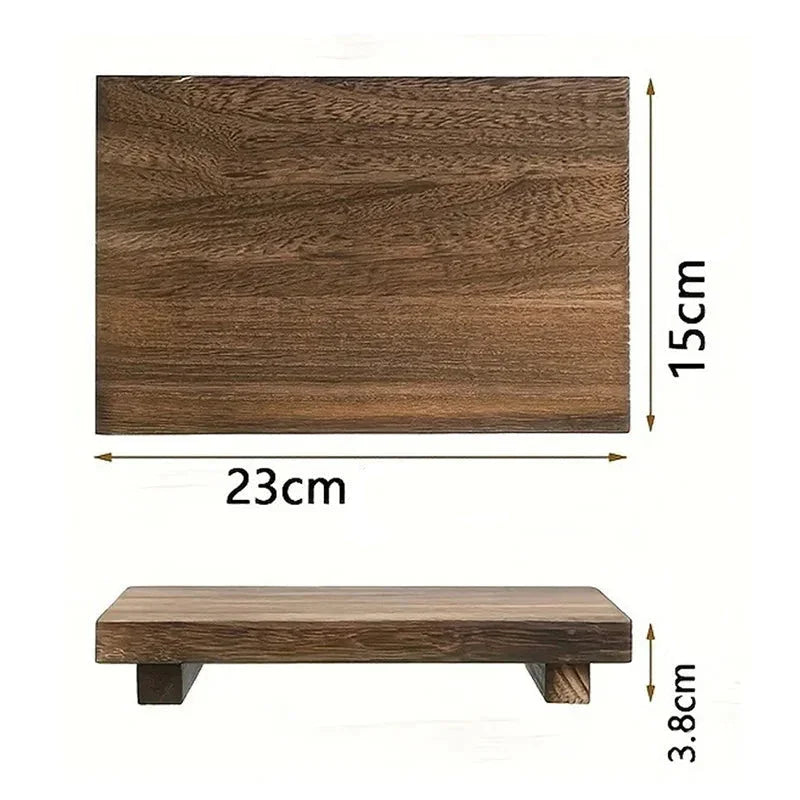 Bandeja de Madeira Retangular para Banheiro e Lavabo Lenogue