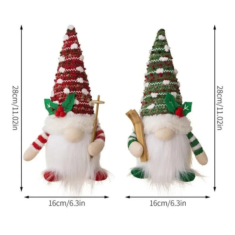 Boneco Gnomo de Natal com LED 30cm Lenogue