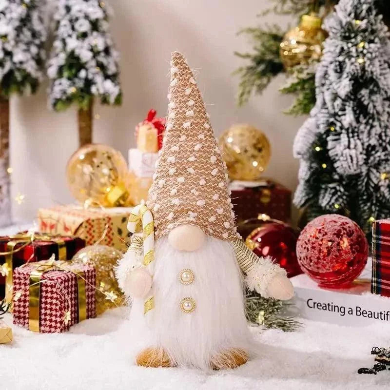 Boneco Gnomo de Natal com LED 30cm Lenogue