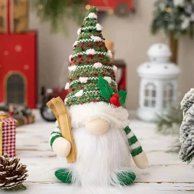 Boneco Gnomo de Natal com LED 30cm Lenogue