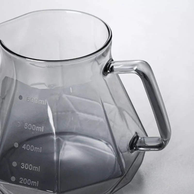 Bule de Café em Vidro Borossilicato com Coador Hario V60 para Preparo Lenogue