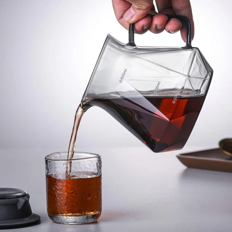 Bule de Café em Vidro Borossilicato com Coador Hario V60 para Preparo Lenogue