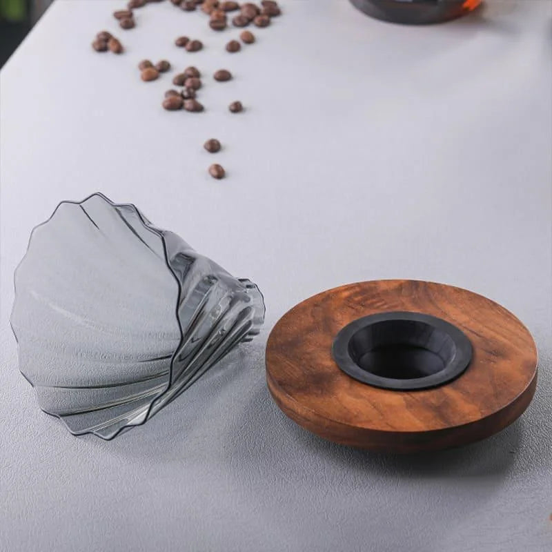 Bule de Café em Vidro Borossilicato com Coador Hario V60 para Preparo Lenogue