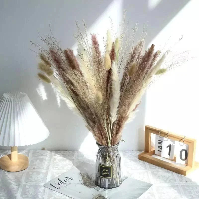Buquê de Capim dos Pampas Natural para Decoração Ambientes Lenogue Mod. A3