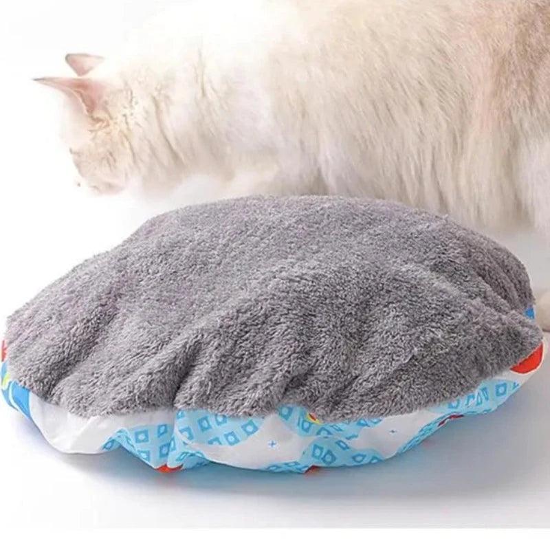 Cama de Inverno em Pelúcia Aconchegante para Gatos Lenogue