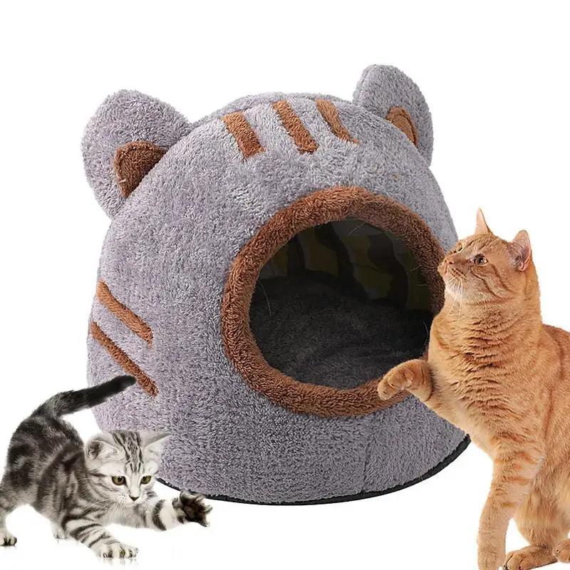 Cama de Inverno em Pelúcia Aconchegante para Gatos Lenogue