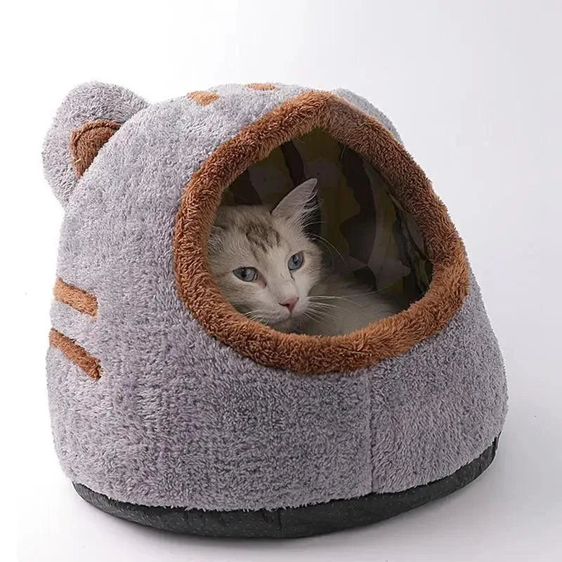 Cama de Inverno em Pelúcia Aconchegante para Gatos Lenogue