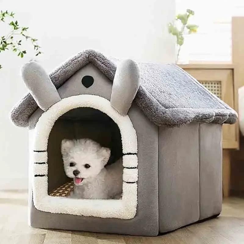 Cama Macia para Pets com Almofada Removível Casa Quente para Cães Lenogue