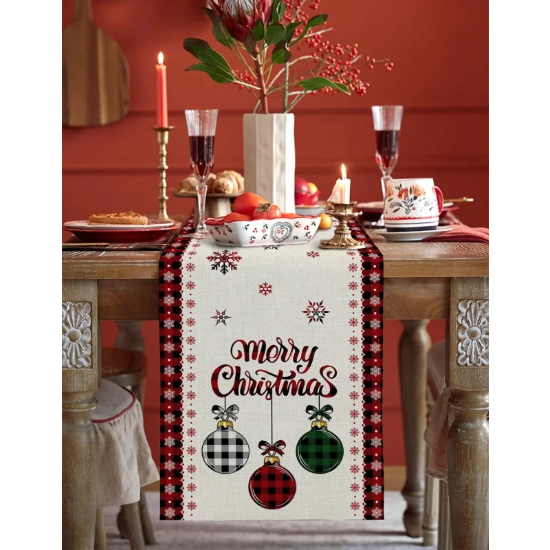 Caminho de Mesa Natalino em Algodão para Decoração Lenogue