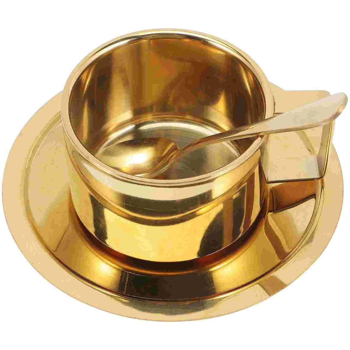 Caneca de Café Dourado de Aço Inoxidável Lenogue