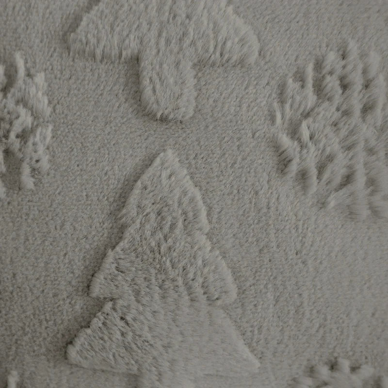 Capa de Almofada Natalina Plush Jacquard Floco Neve Lenogue