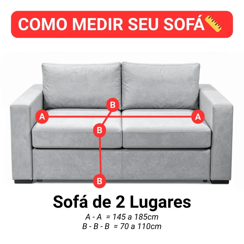 Capa de Sofá Antiderrapante em Algodão e Linho Bege Acinzentado Lenogue