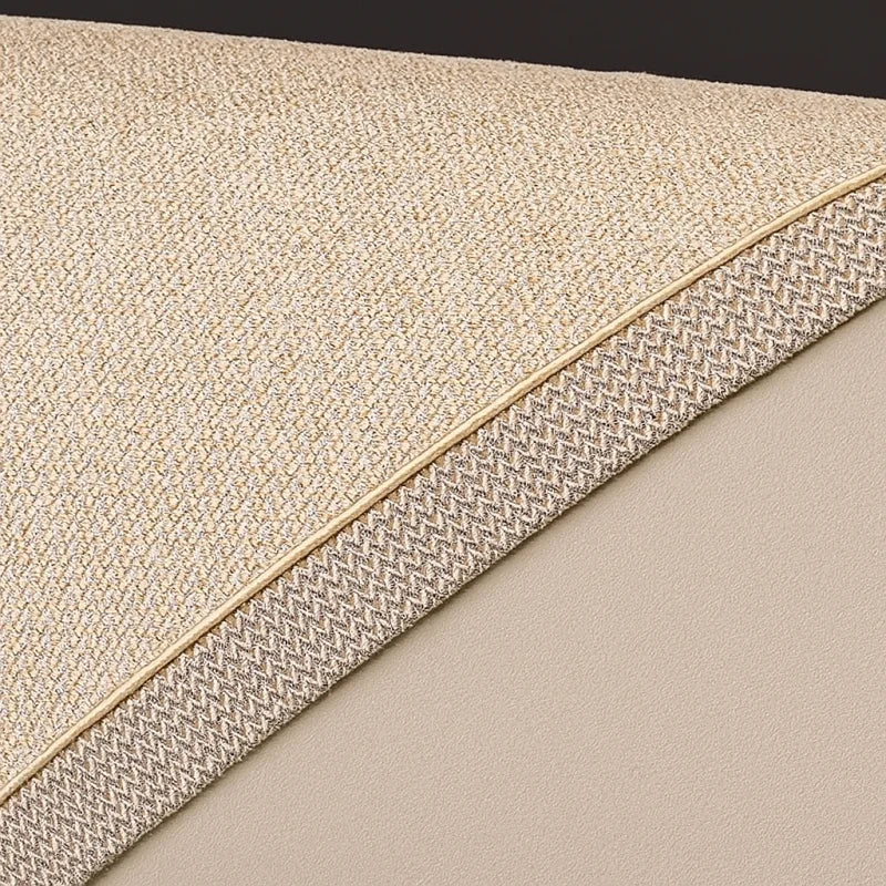 Capa de Sofá Antiderrapante em Algodão e Linho Bege Claro Lenogue