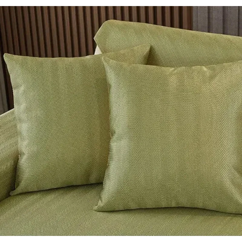 Capa de Sofá Seda Ice Verde com Base Antiderrapante e Matelassê Lenogue