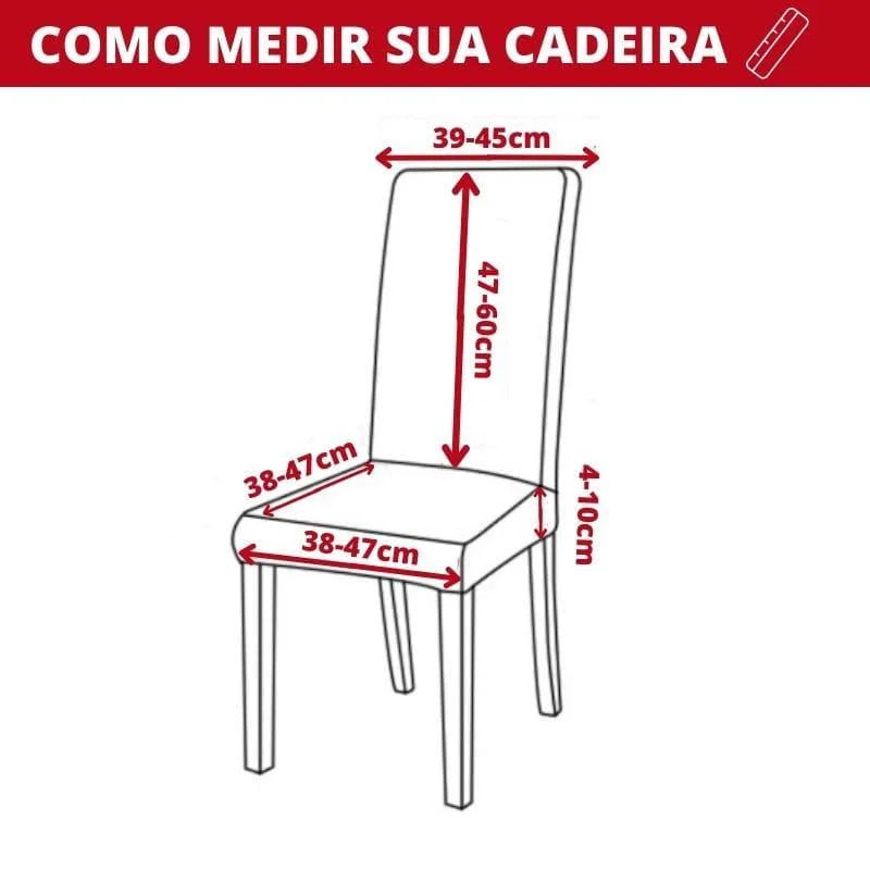 Capa para Cadeira de Jantar Jacquard Premium Rosa Decoração Lenogue