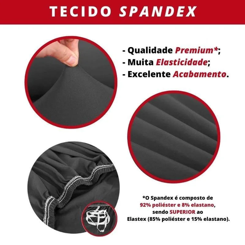 Capa Para Cadeira de Jantar Spandex Bege Lenogue