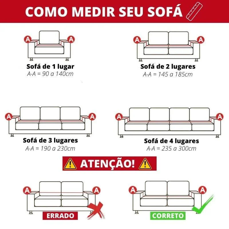 Capa para Sofá Spandex Creme Impermeável Sala Lenogue