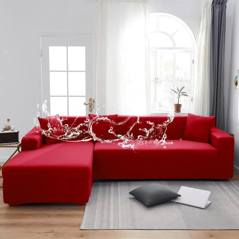 Capa Protetora para Sofá Impermeável Antiderrapante Lenogue Vermelho / 1 Lugar (90-140cm)