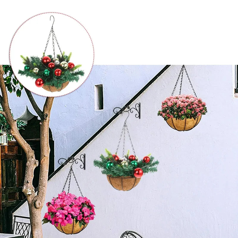 Cesta Suspensa Natalina com Luzes Led Multicoloridas Lenogue Multicolorido