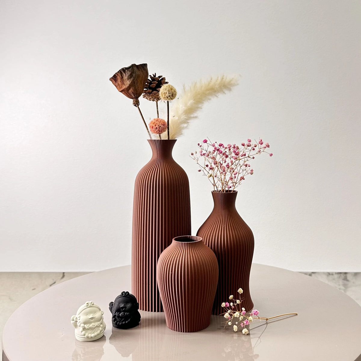 Conjunto de Vasos Artísticos Maison Decoração Elegante Lenogue