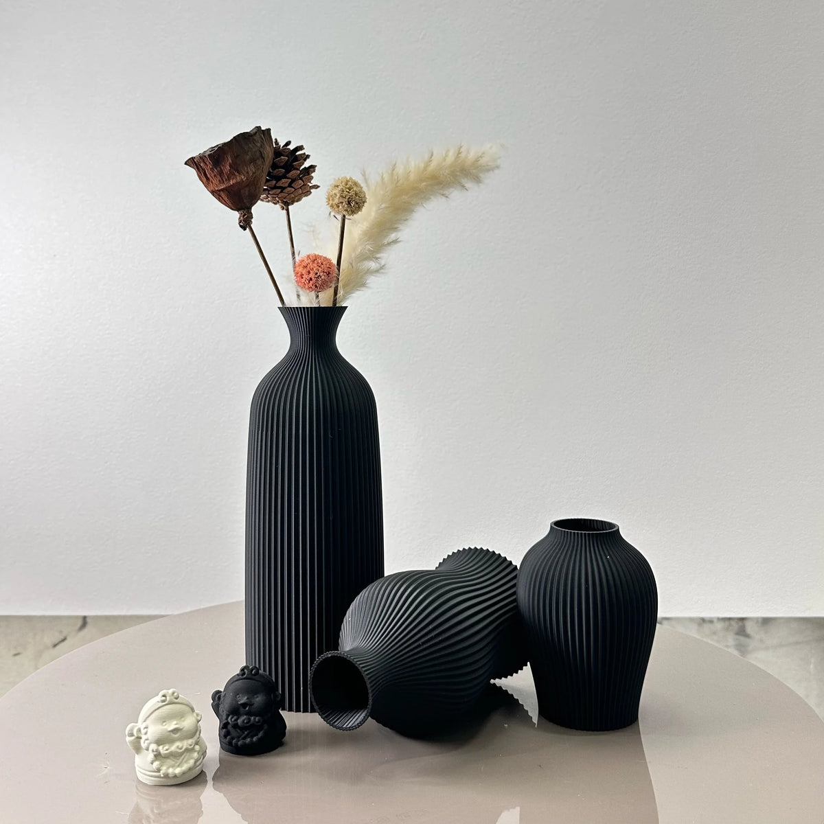 Conjunto de Vasos Artísticos Maison Decoração Elegante Lenogue