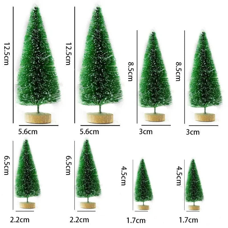 Conjunto Mini Árvore de Natal em Pinheiro para Decoração de Mesa Lenogue