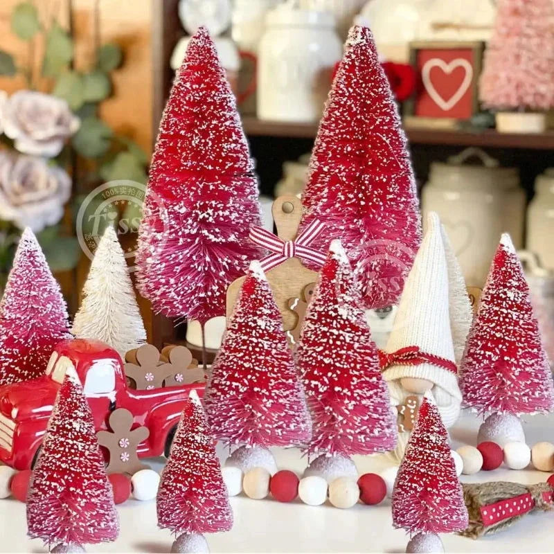 Conjunto Mini Árvore de Natal em Pinheiro para Decoração de Mesa Lenogue