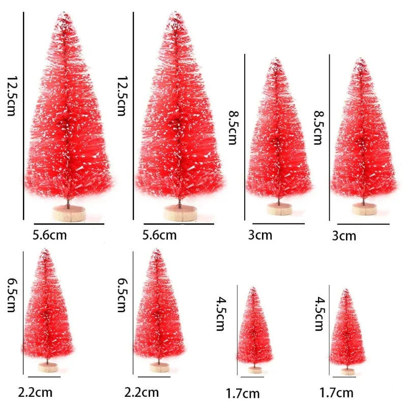 Conjunto Mini Árvore de Natal em Pinheiro para Decoração de Mesa Lenogue