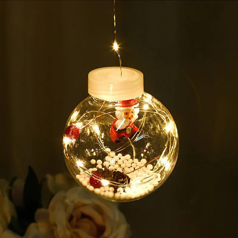 Cordão de Luzes Led Decorativas para Natal com Bolinhas Festivas Lenogue