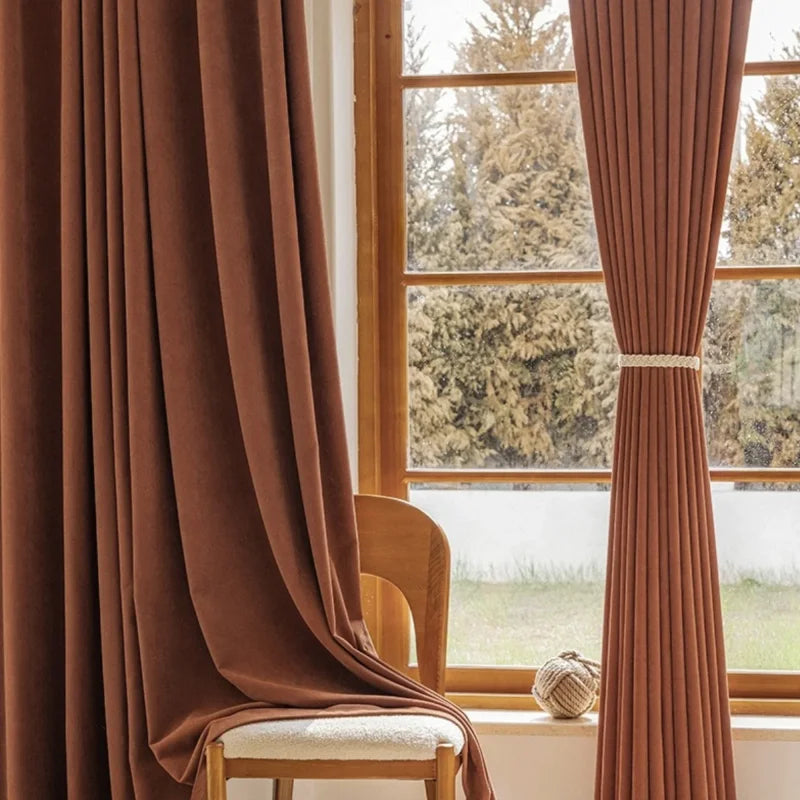 Cortina Blackout Borgonha Isolamento Térmico Redução de Ruído Lenogue