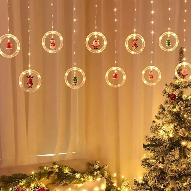 Cortina de Luzes de Led Decoração de Natal Lenogue