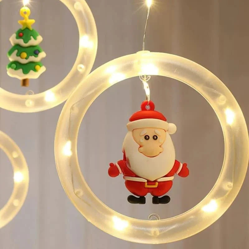 Cortina de Luzes de Led Decoração de Natal Lenogue