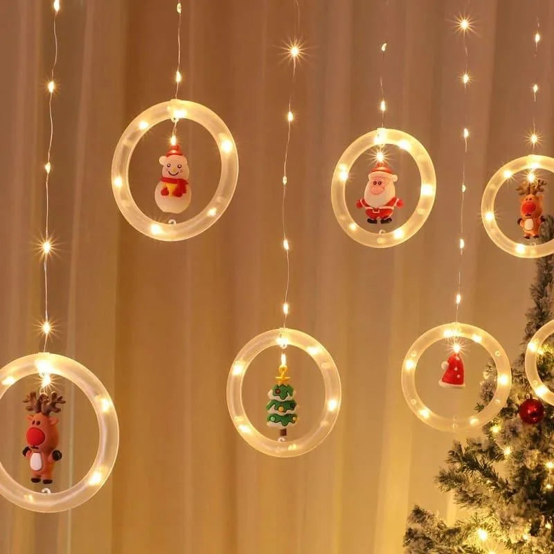 Cortina de Luzes de Led Decoração de Natal Lenogue