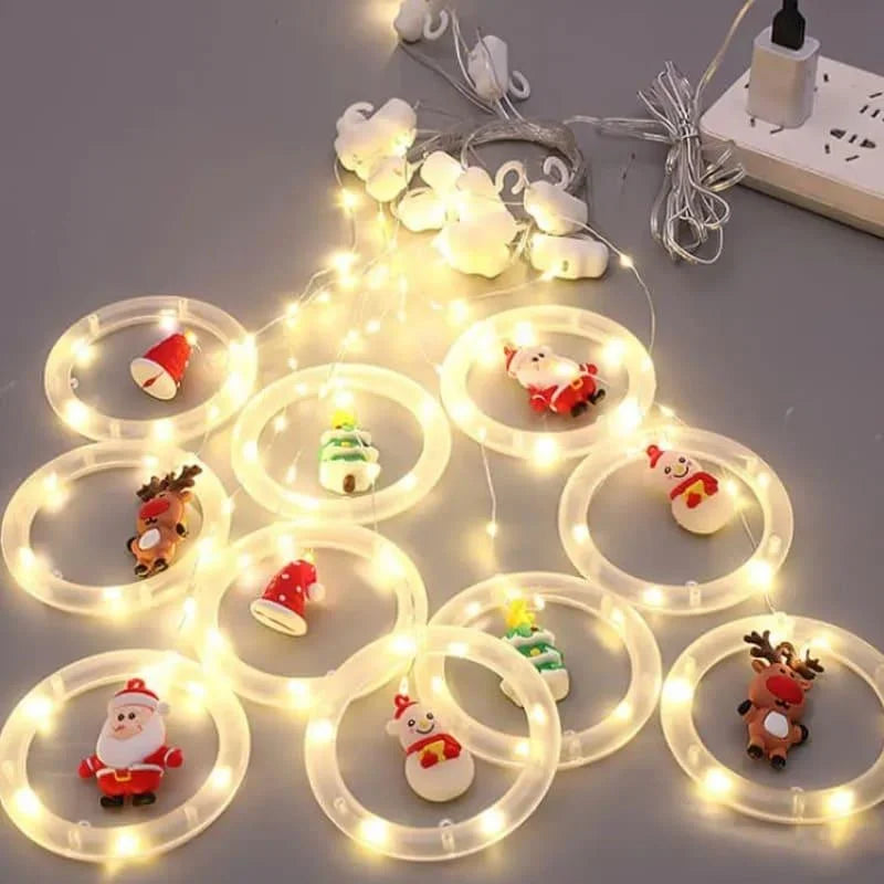 Cortina de Luzes Led para Decoração Natal Lenogue 10 Pontos