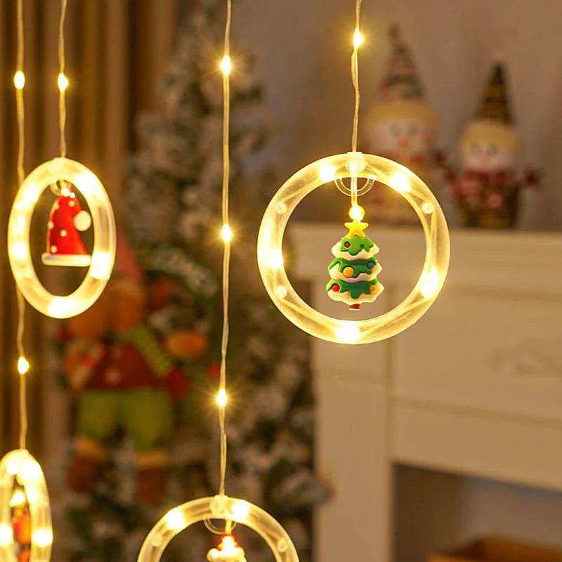 Cortina de Luzes Led para Decoração Natal Lenogue 10 Pontos