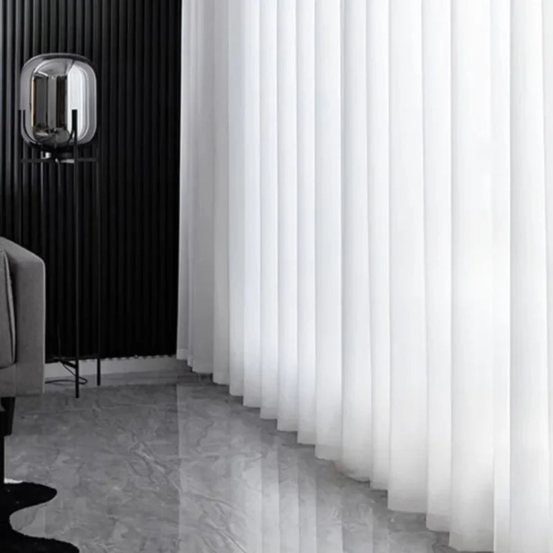 Cortina Voil Translúcida Branca com Ilhós Silenciosos Lenogue