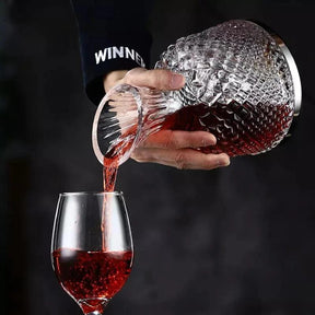 Decanter de Vinho Recipiente de Vidro Cristal Decantador Lenogue