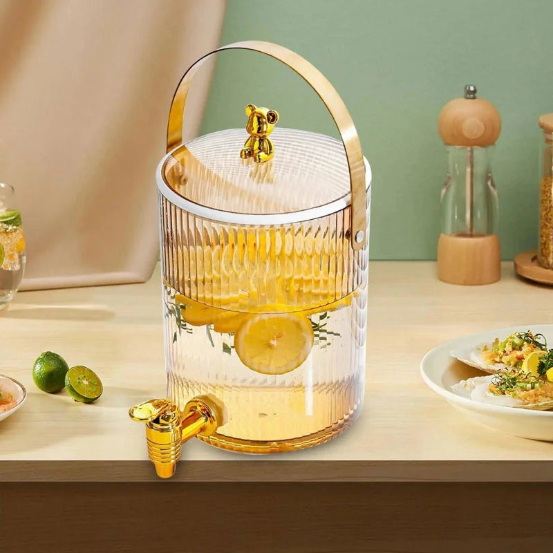 Dispenser de Bebidas 3,6l Transparente com Alça Portátil Lenogue 3,6 Litros
