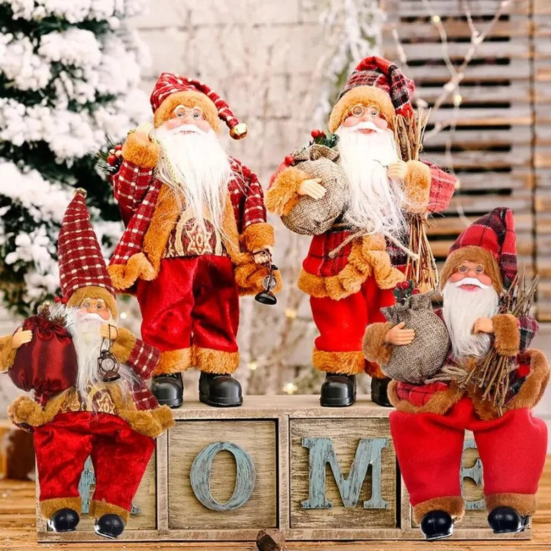 Encantador Boneco Papai Noel Decorativo 30cm Lenogue