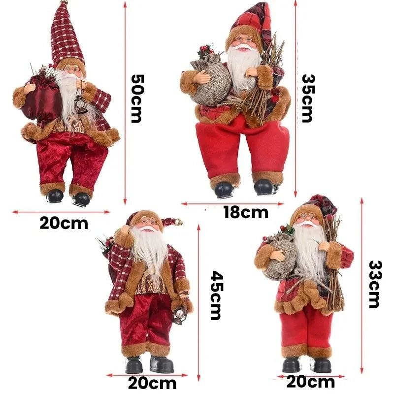 Encantador Boneco Papai Noel Decorativo 30cm Lenogue