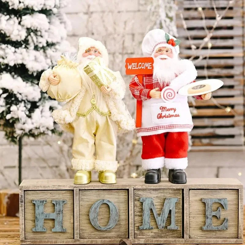 Encantador Boneco Papai Noel Decorativo 30cm Lenogue