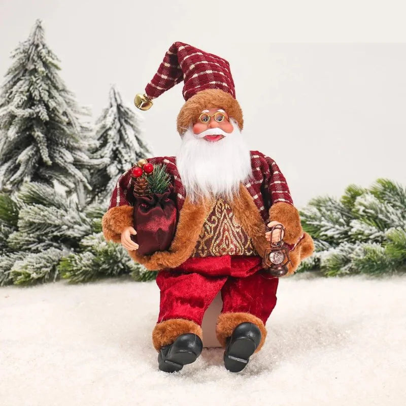 Encantador Boneco Papai Noel Decorativo 30cm Lenogue