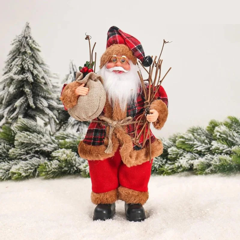 Encantador Boneco Papai Noel Decorativo 30cm Lenogue