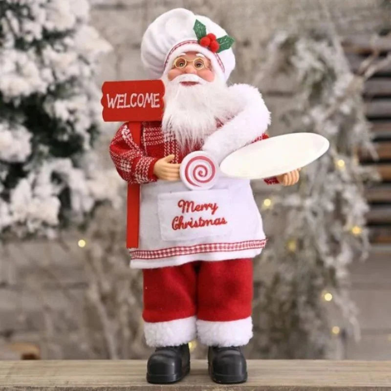 Encantador Boneco Papai Noel Decorativo 30cm Lenogue