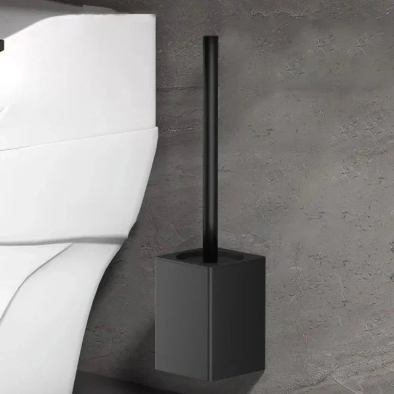 Escova Sanitária de Parede em Alumínio Instalação sem Furação Lenogue Preto