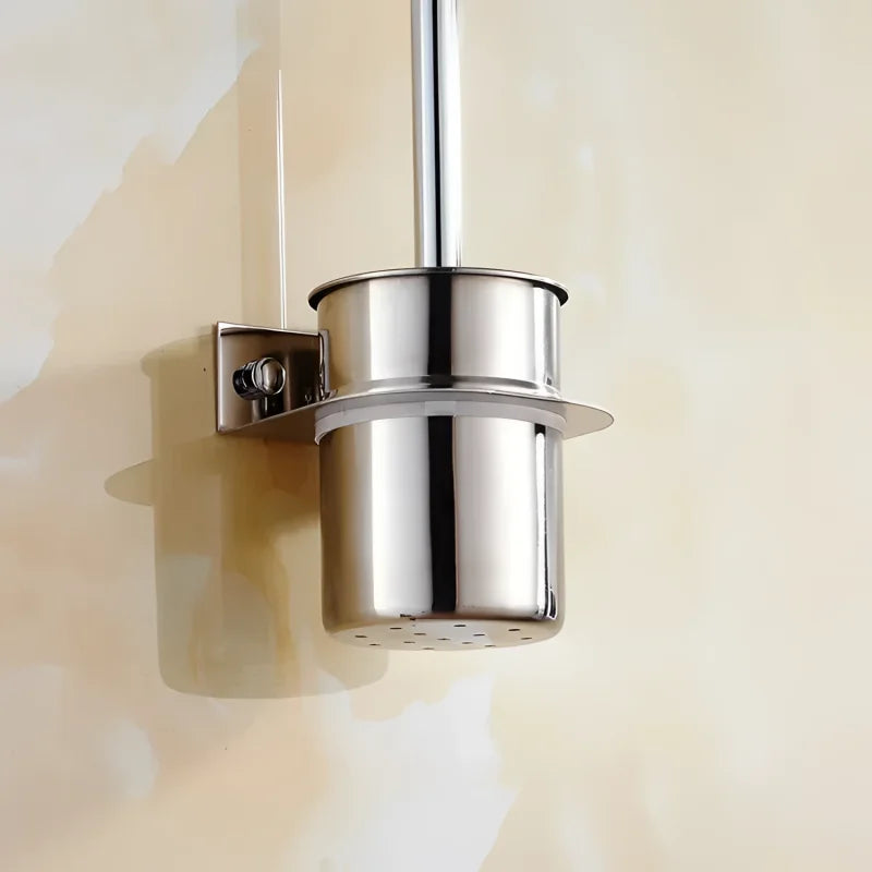 Escova Sanitária Inox com Cerdas de Nylon Fixação na Parede Lenogue