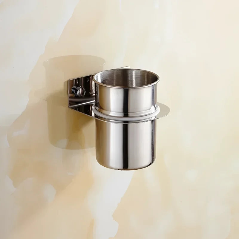 Escova Sanitária Inox com Cerdas de Nylon Fixação na Parede Lenogue