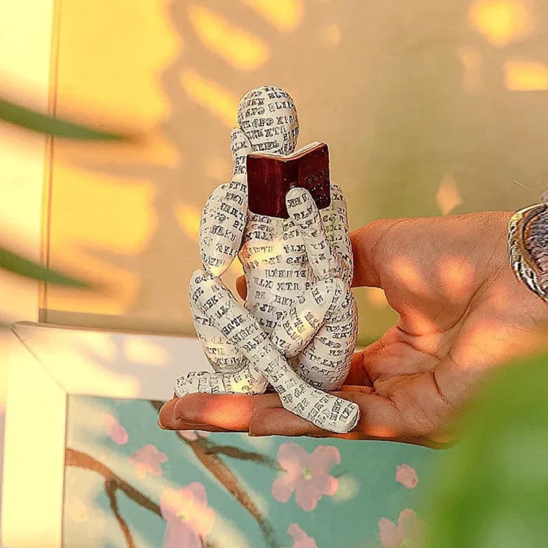 Escultura Abstrata de Resina para Decoração Sala Lenogue