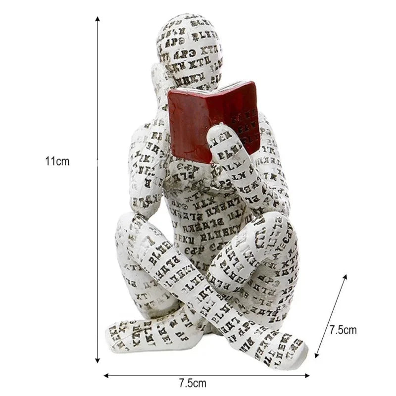 Escultura Abstrata de Resina para Decoração Sala Lenogue